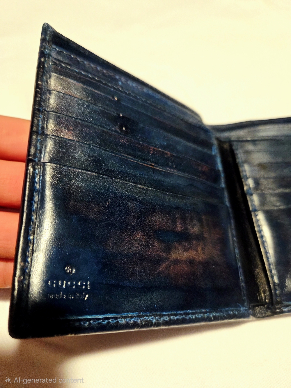 Vintage Gucci Wallet Purple Heart GG Y2K Leather Bifold Authentic with COA - Picture 12 of 15